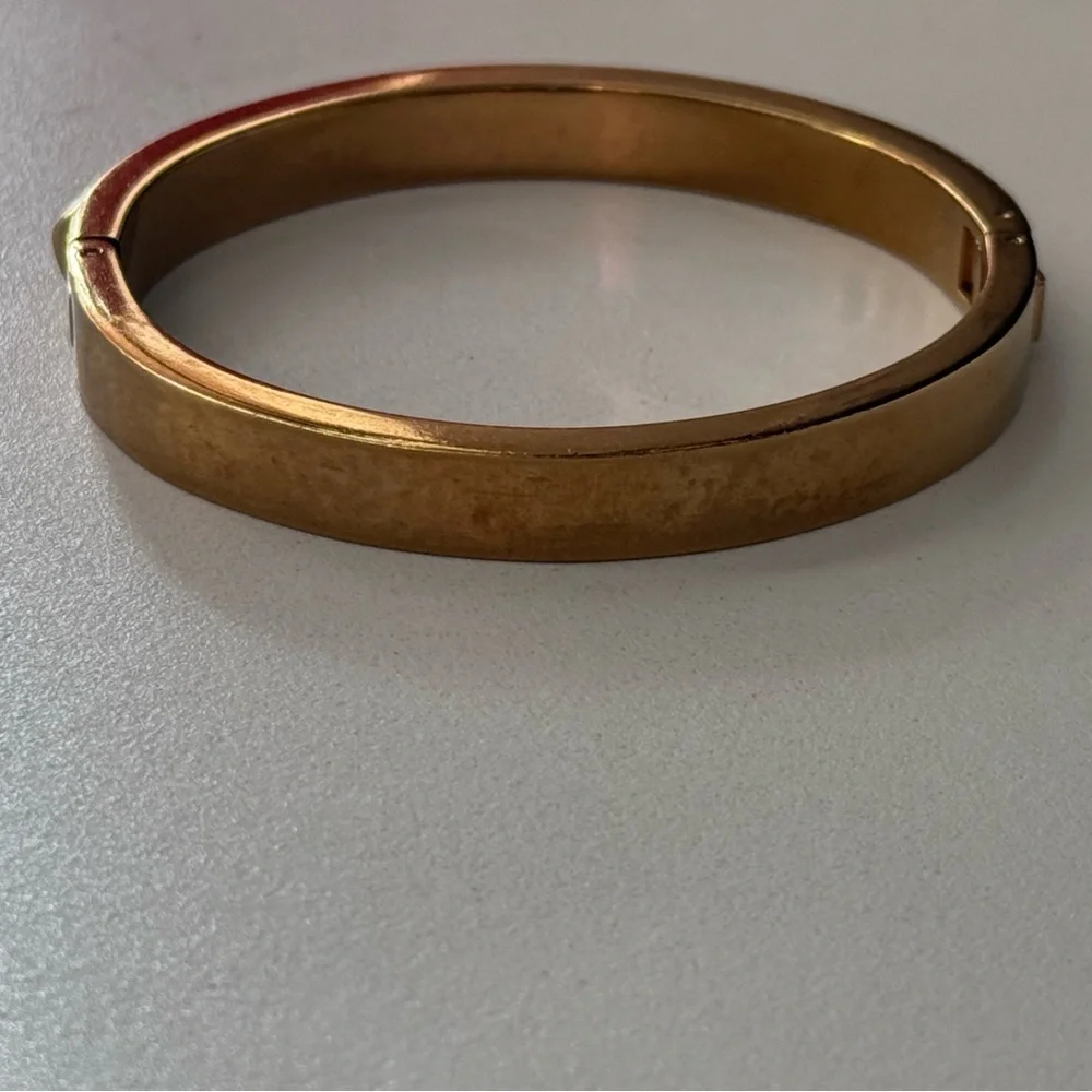 Michael Kors Gold Pavé Pyramid Stud Bangle Bracelet - Picture 5 of 5